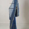 Blue Organza Saree