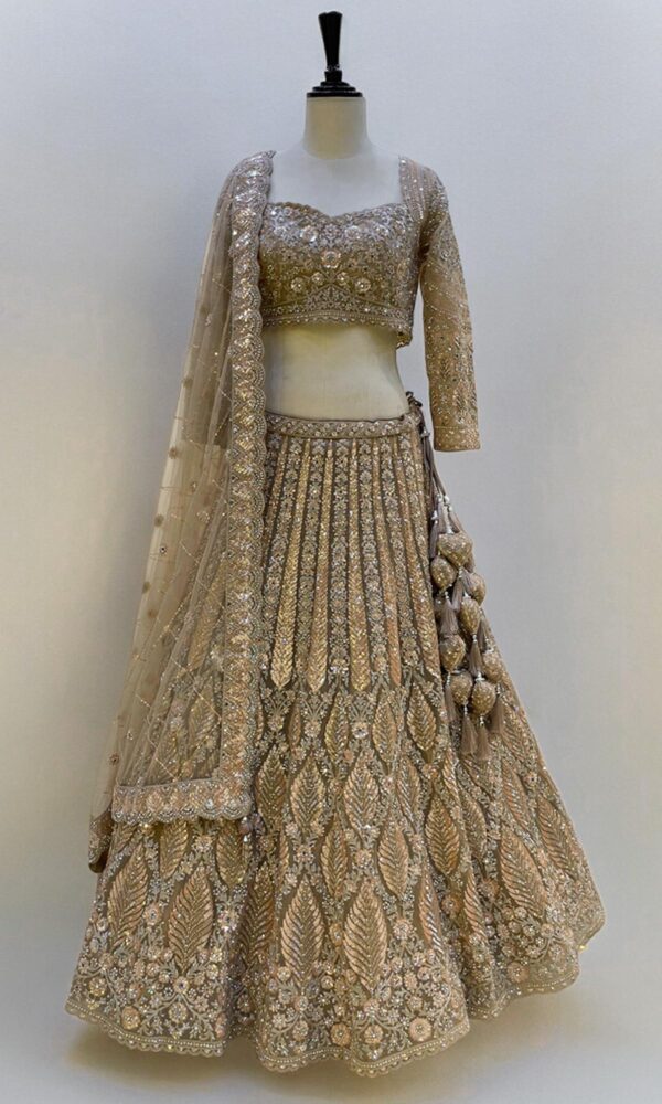 image of Golden Color Designer Lehenga