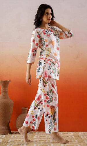 image of floral cotton co-ord set