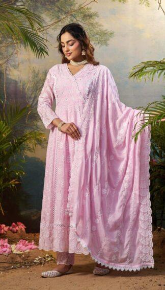 Mul Cotton Anarkali Set