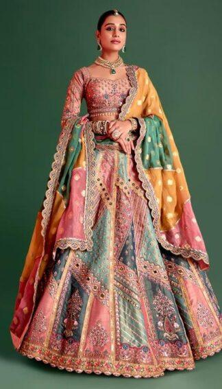 Multicolor Embroidered Designer Lehenga