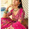 Designer Rani Pink Embroidered Lehenga with Peacock Motifs & Net Dupatta