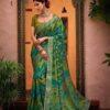 Elegant Green Brasso Silk Saree with Designer Blouse