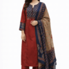 Ajrakh Print Cotton Kurta Set with Dupatta