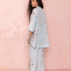 Designer Blue Muslin Co-ord Set
