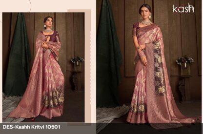 Kritvi catalog organza silk saree by joh rivaaj