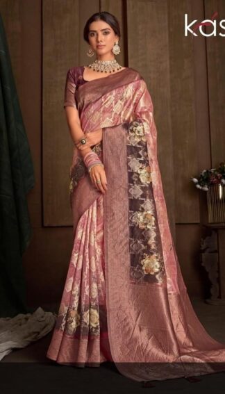 Kritvi catalog organza silk saree by joh rivaaj
