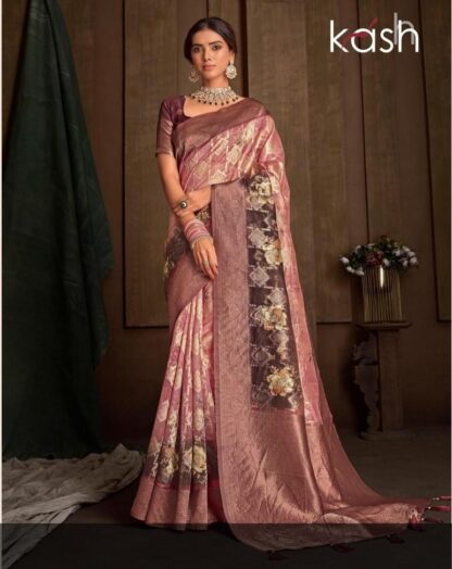 Kritvi catalog organza silk saree by joh rivaaj