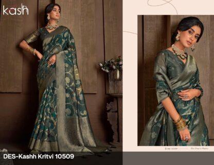 Kritvi catalog organza silk saree by joh rivaaj