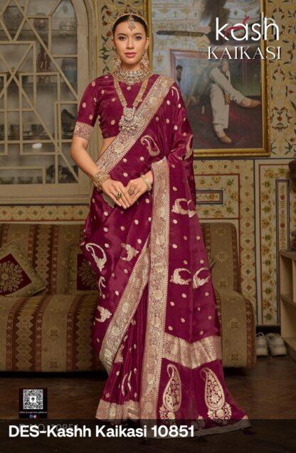 Kaikasi saree catalog of 10 different silk designs by Joh Rivaaj