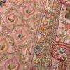Dusty Pink Chinnon Saree with Bird Motif Zari Embroidery with Ready Blouse