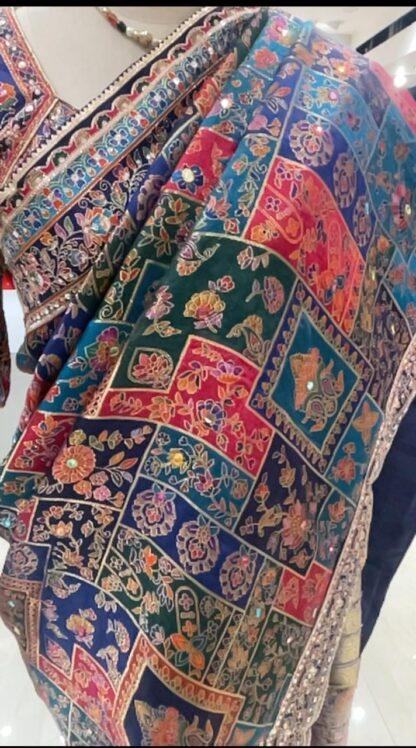 Multicolour Traditional Printed Saree with Designer Border