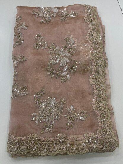 heavy embroidery saree