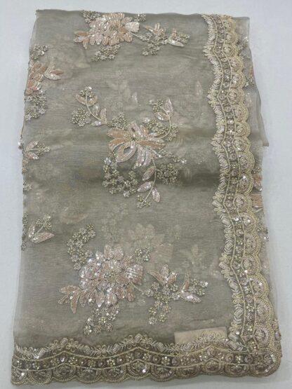 heavy embroidery saree